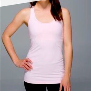 Light pink lululemon racerback tank top size 4